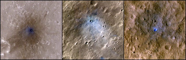 Mars Meteoroid Impact Crater Collage