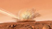 Mars Meteoroid Strike Artist's Impression