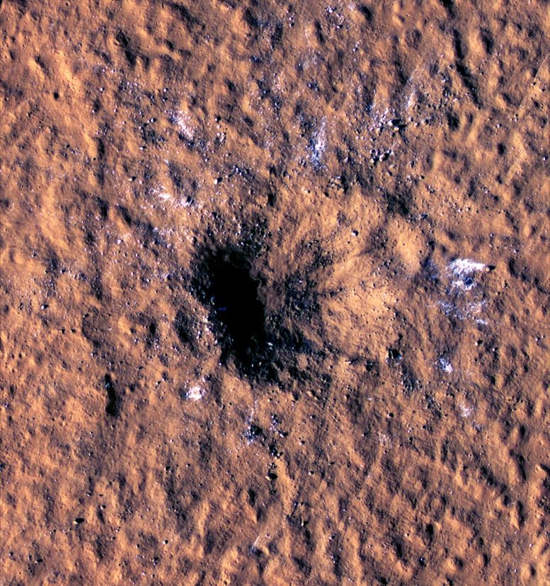 Mars Meteoroid Strike Impact Crater