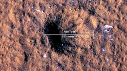 Mars Meteoroid Strike Impact Crater Annotated
