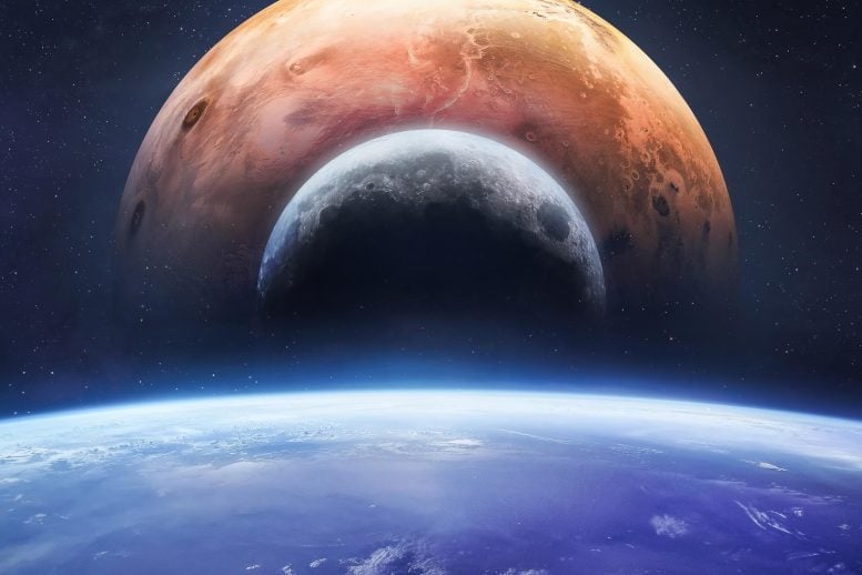 Mars Moon Earth