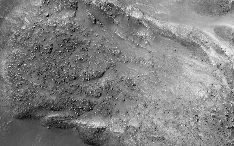 Mars Orbiter Views Boulders on a Martian Landslide