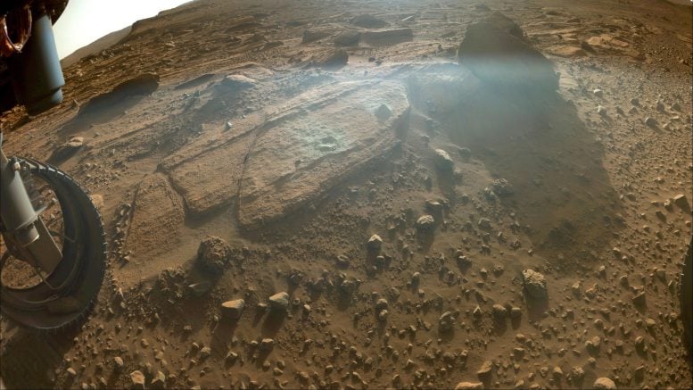 Mars Perseverance Rover Rocky Outcrop