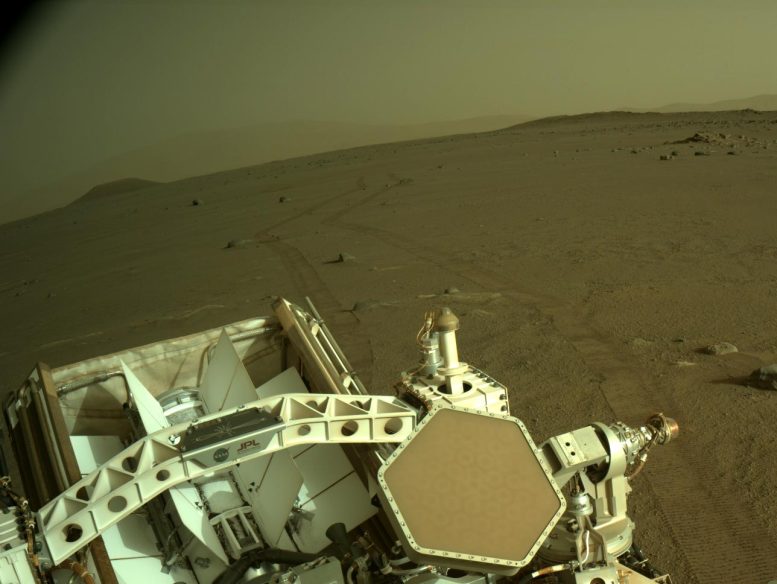Mars Perseverance Rover Wheel Tracks Sol 388