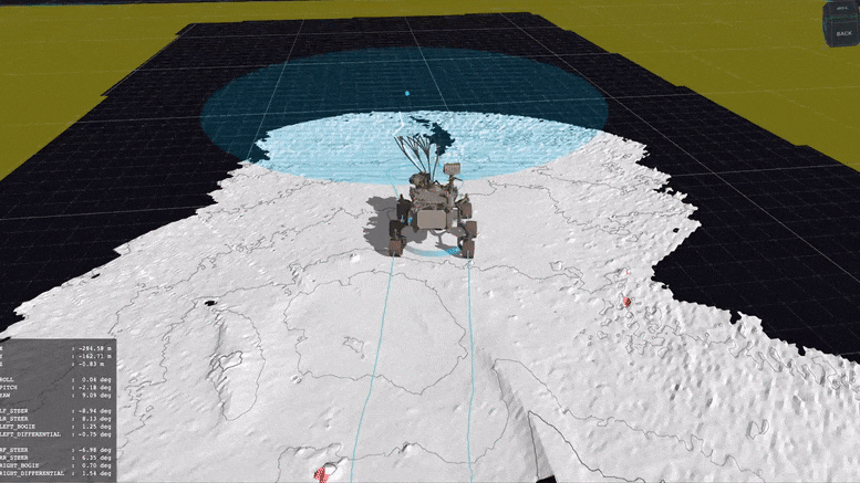 Mars Perseverance Rover's First Autonav Drive