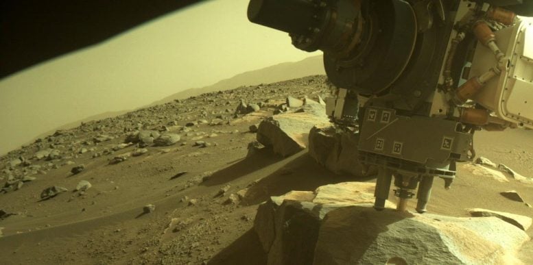 Mars Perseverance Turret Halfway Through Sampling