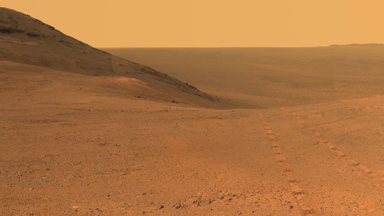 Mars Rover Panorama Image Above Perseverance Valley