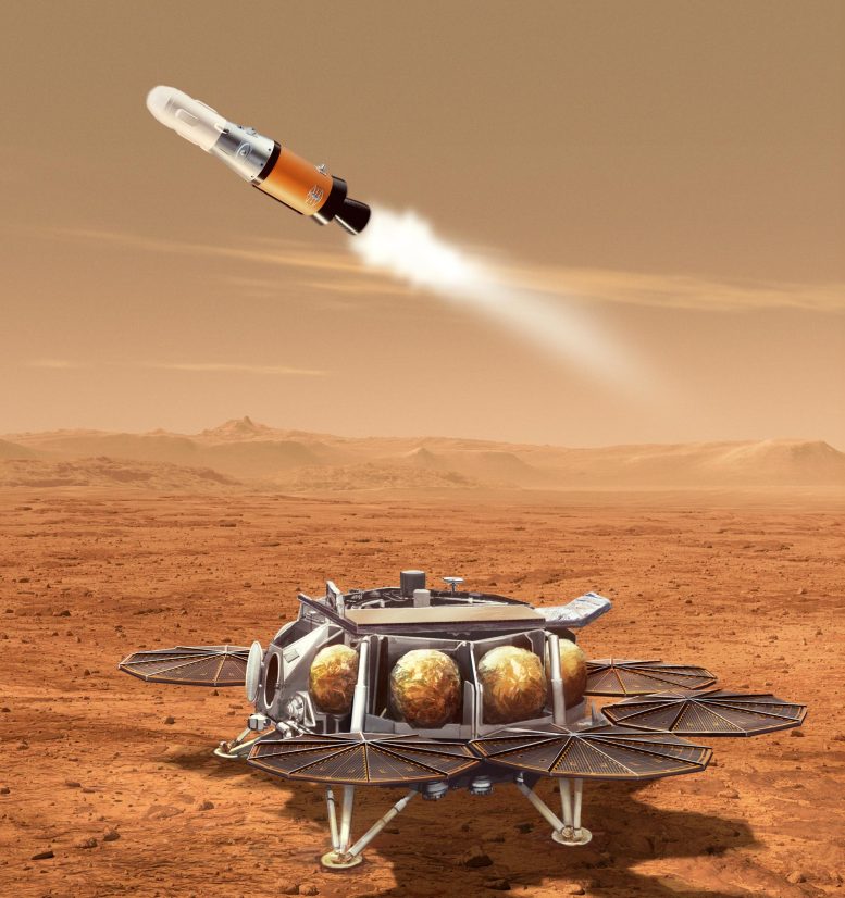  Mars Sample Retrieval Lander-Mars Ascent Vehicle Launch Illustration 