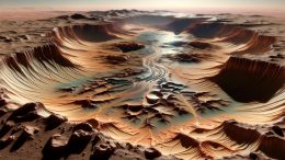 Martian Crater Lake Bed Art Concept