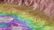 Martian Crater Water Topographic Map