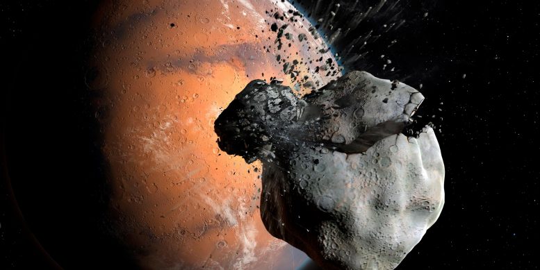 Martian Primordial Moon Asteroid Collision