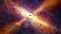 Massive Black Hole Eruption Illustation