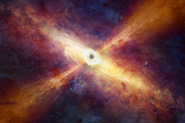 Massive Black Hole Eruption Illustration