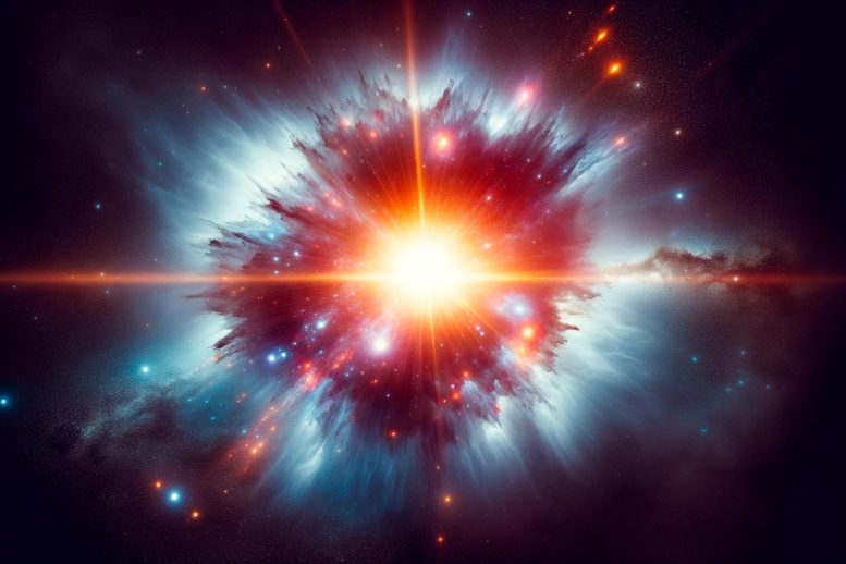 Massive Space Explosion Kilonova Art Illustration