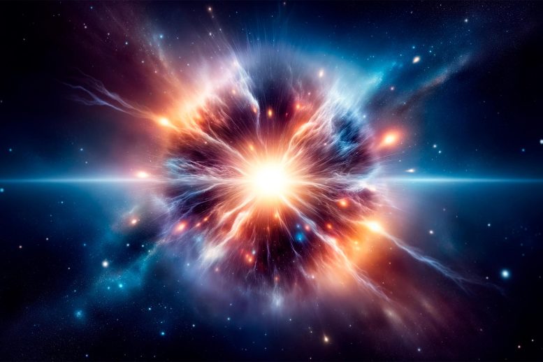 Massive Space Explosion Kilonova Concept Illustration
