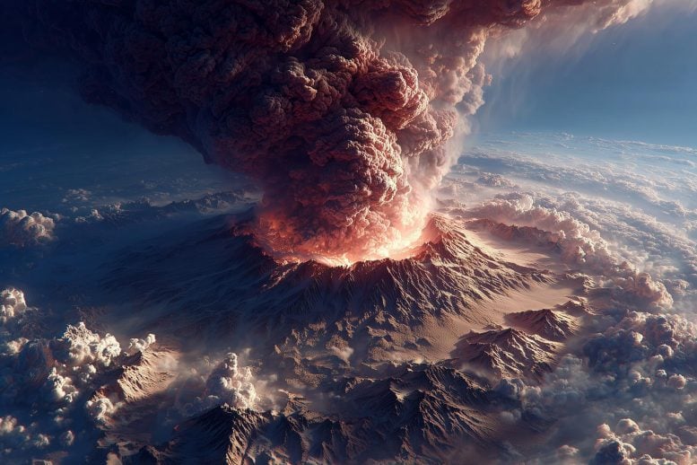 Massive Supervolcano Exoplosive Eruption