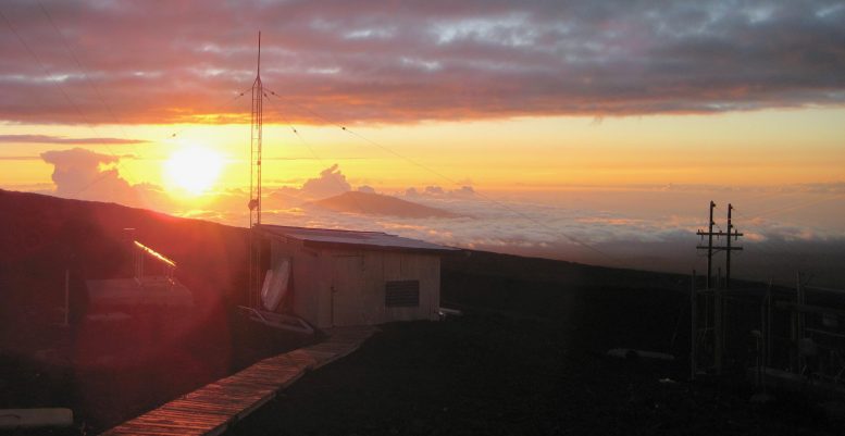 Mauna Loa Atmospheric Baseline Observatory Sunset