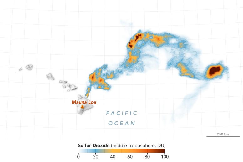 Mauna Loa Sulfur Dioxide November 2022