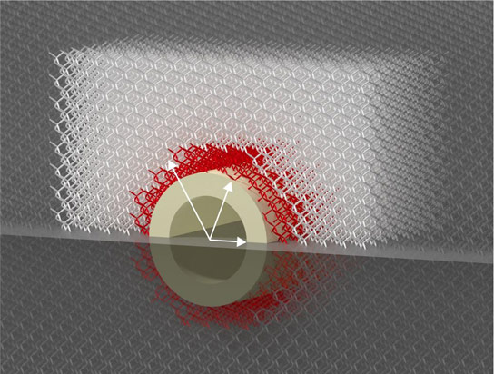 Mechanical Metamaterial CloakHides Objects from Touching