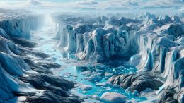 Melting Glacier Concept Art Illustration