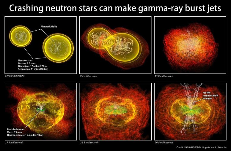 Merger of Two Neutron Stars Simulation Graphic