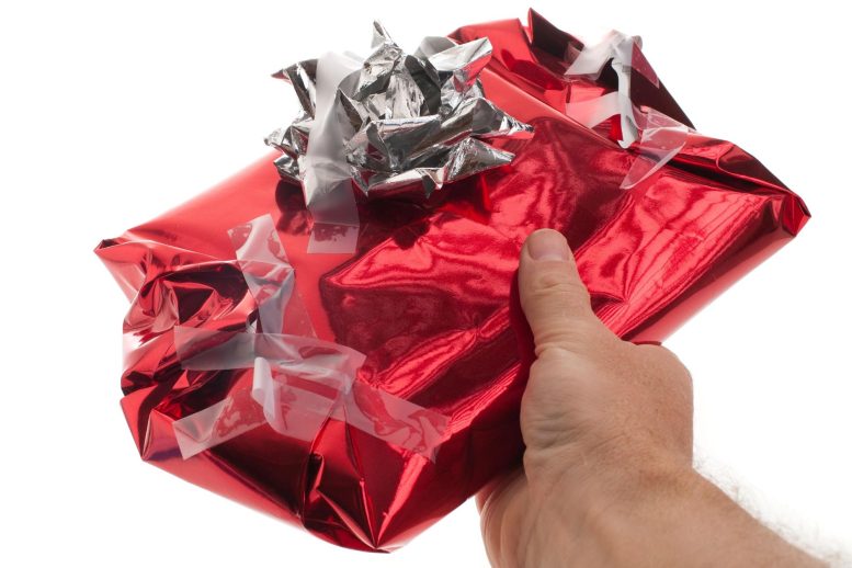 Messy Gift Wrap Present