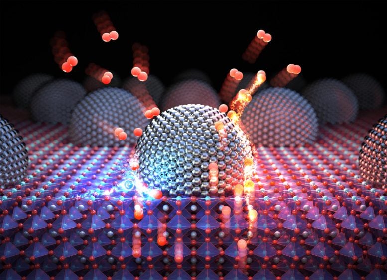 Metal Nanocatalysts Promote Oxygen Exchange Reactions