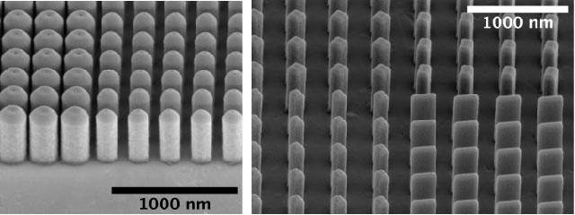 Métasurfaces Nanopiliers Nanofins