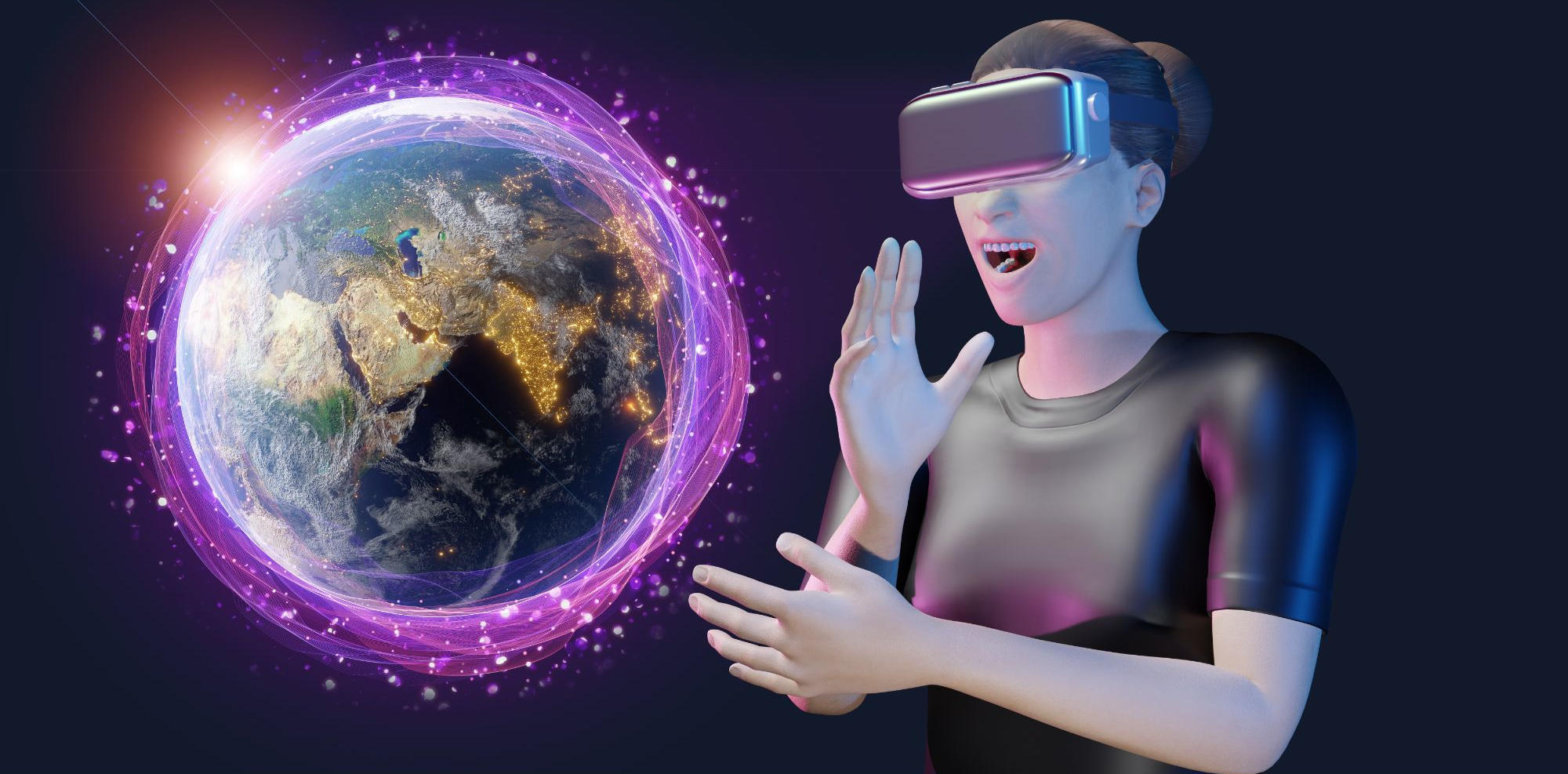 The Metaverse's Surprising Role in Combating Global Warming - SciTechDaily 1 Metaverse Virtual Reality Earth