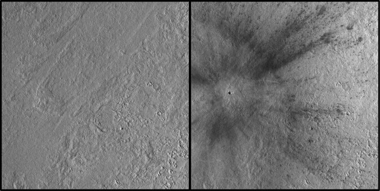 Meteoroid Impact Crater on Mars