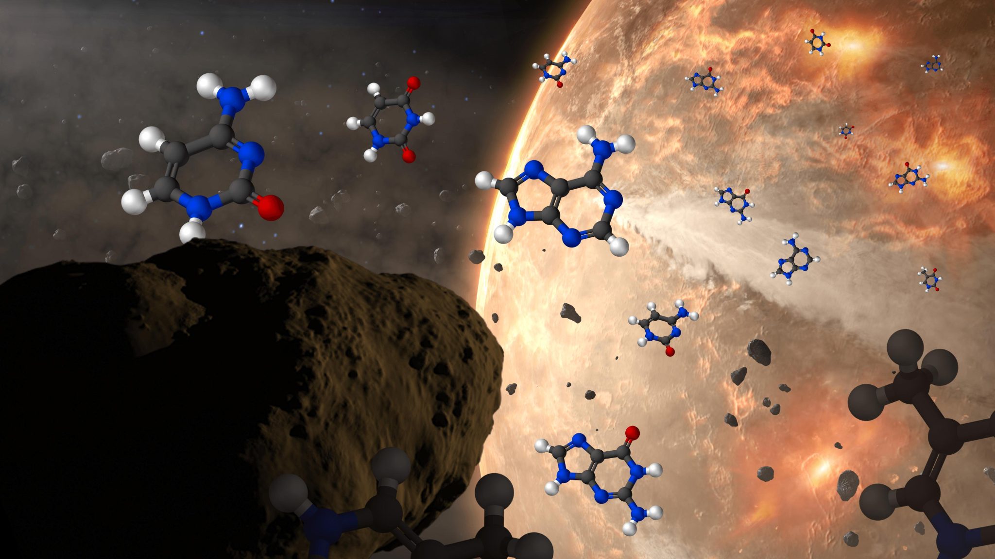 Meteorites transport nuclear bases to ancient Earth