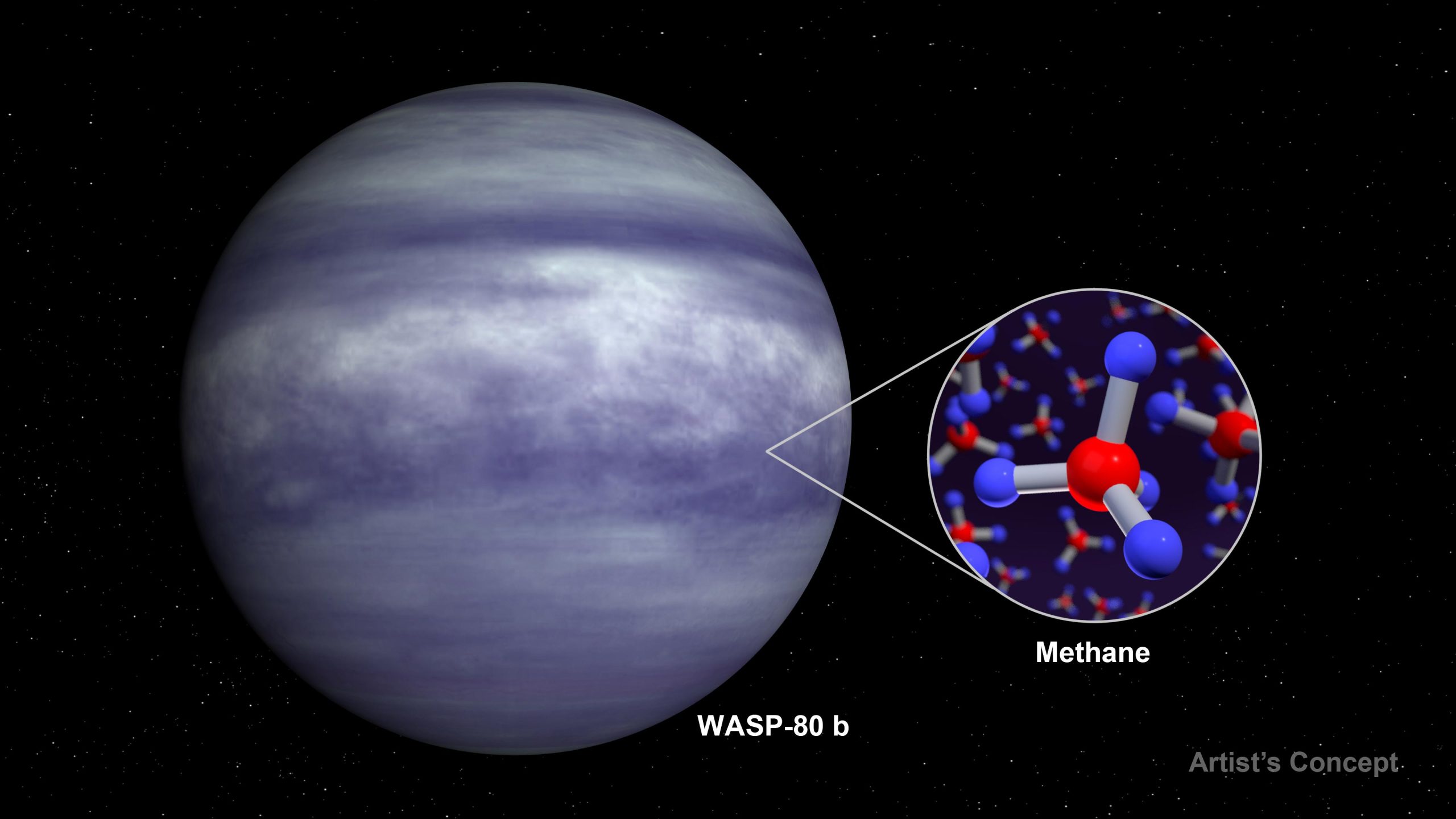Breathing methane gas on a distant world