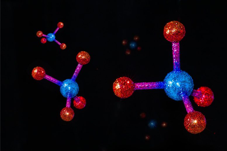 Methane Molecule Atomic Structure