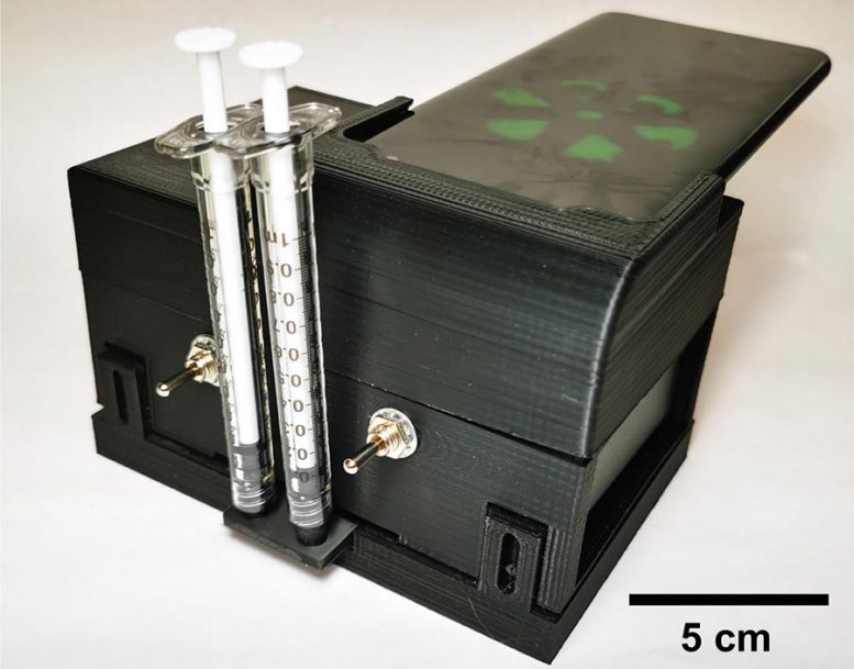 Microfluidic Cartridge Cell Phone Cradle