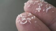 Microplastic Particles Fingers