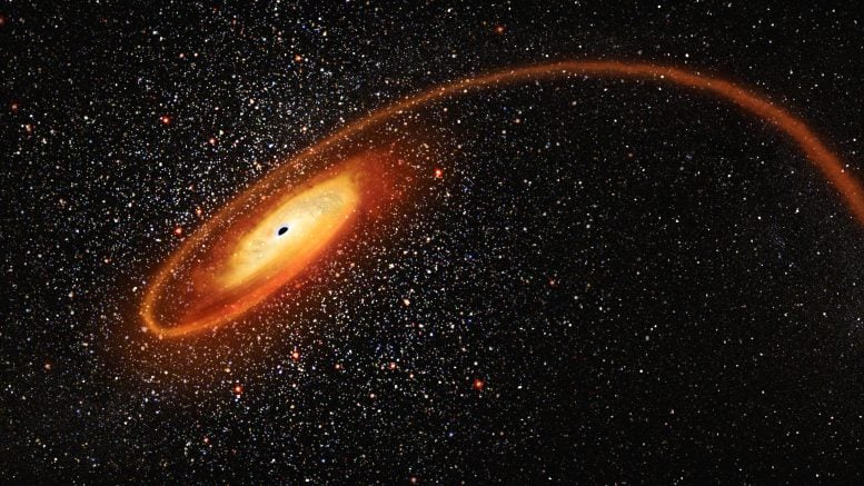 Mid Sized Black Hole Eating Star