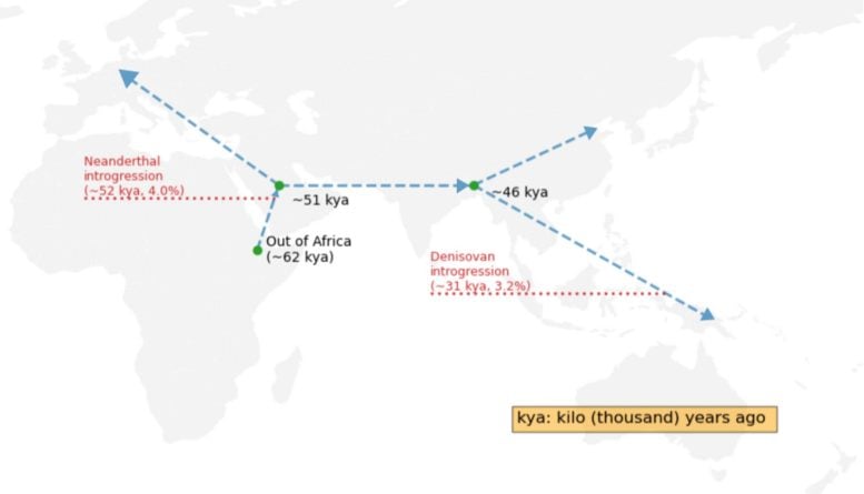 Migration Routes and Introgression of Early Humans