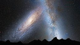Milky Way Andromeda Galaxy Collision