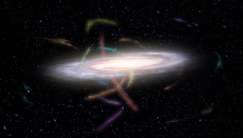 Milky Way Galaxy Surrounded by Dozens of Stellar Streams