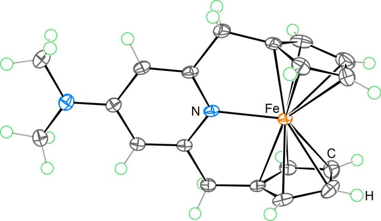 Molecular Structure of 20 Electron Ferrocene Derivative With Fe–N Bond