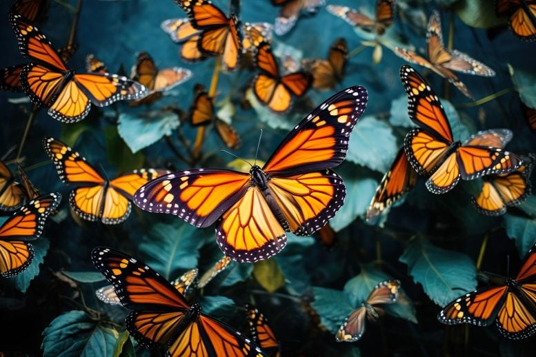 Monarch Butterflies Illustration