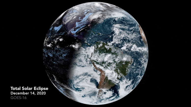 Incredible Satellite View of the Moon's Shadow Crossing the Surface of  Earth During the Total Solar Eclipse