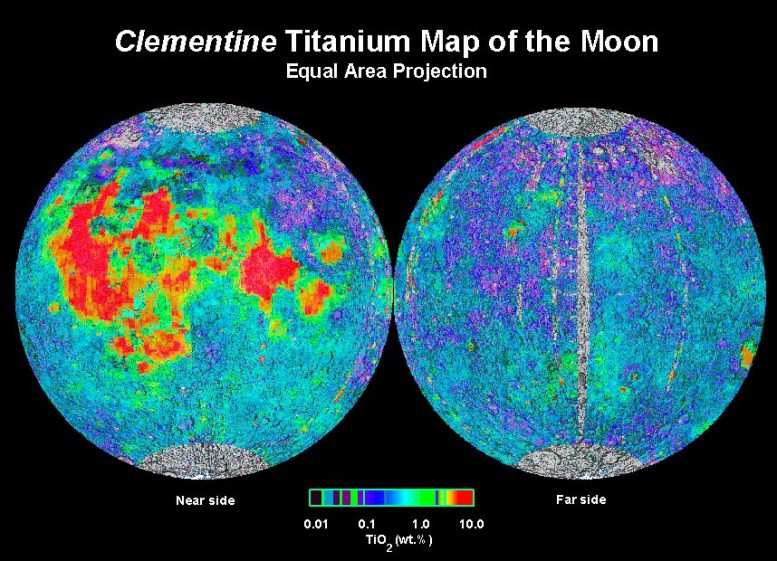 Moon Surface Titanium Abundances