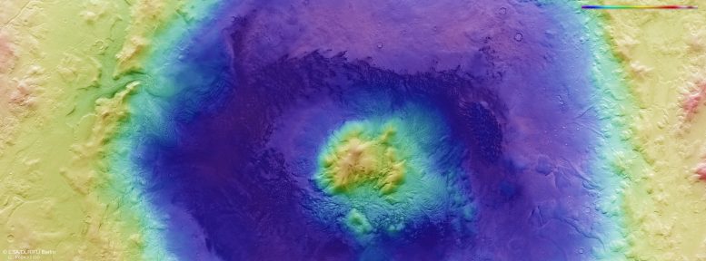 Moreux Crater Topography