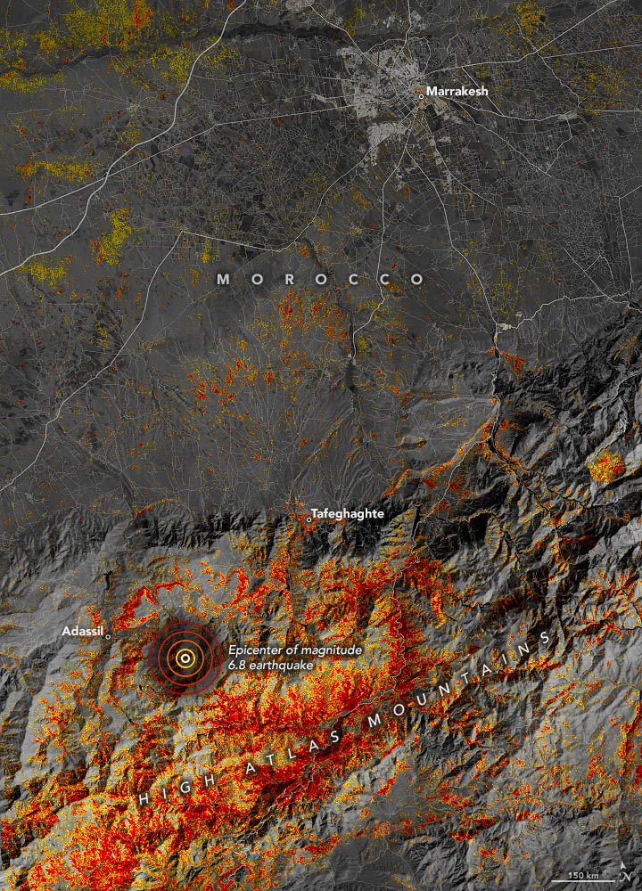 Morocco Earthquake 2023 Annotated