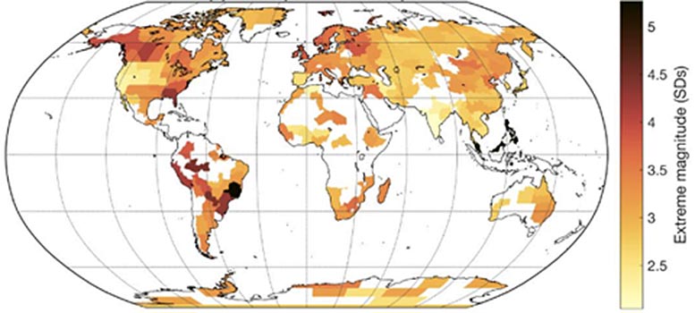 Most Extreme Heatwaves Global Map