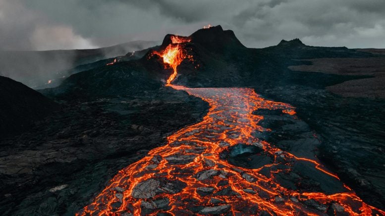 Mount Fagradalsfjall Volcano Lava Flow