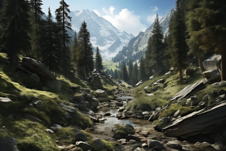 Mountain Forests Illustration