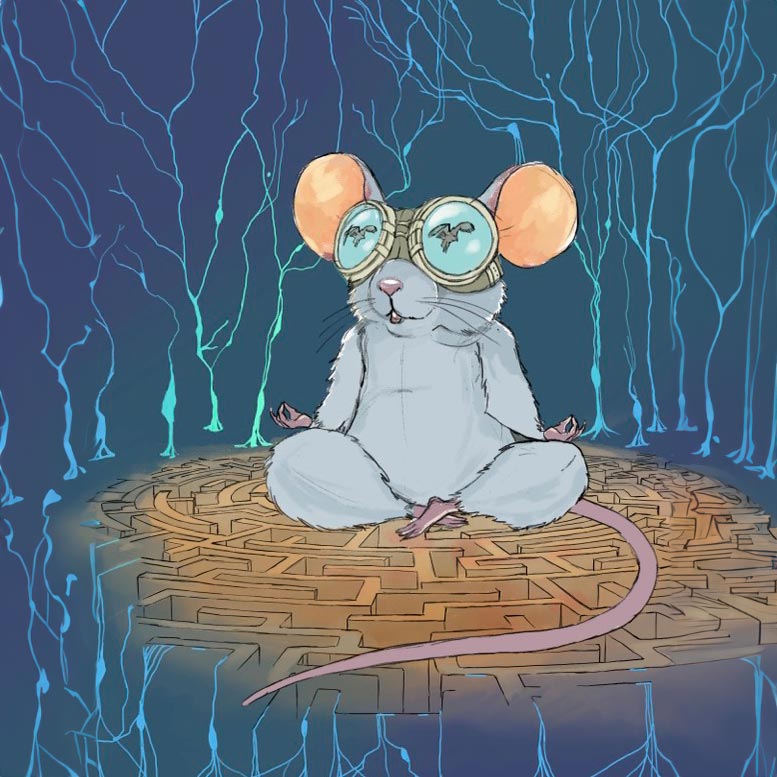 Mouse VR Goggle Illustration