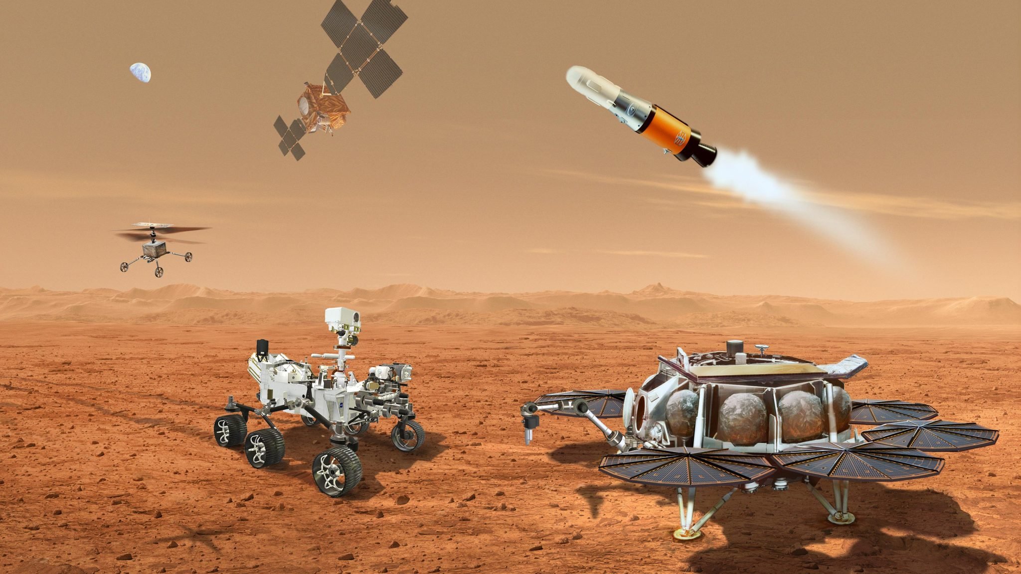 Multiple robots on NASA's Mars sample return mission